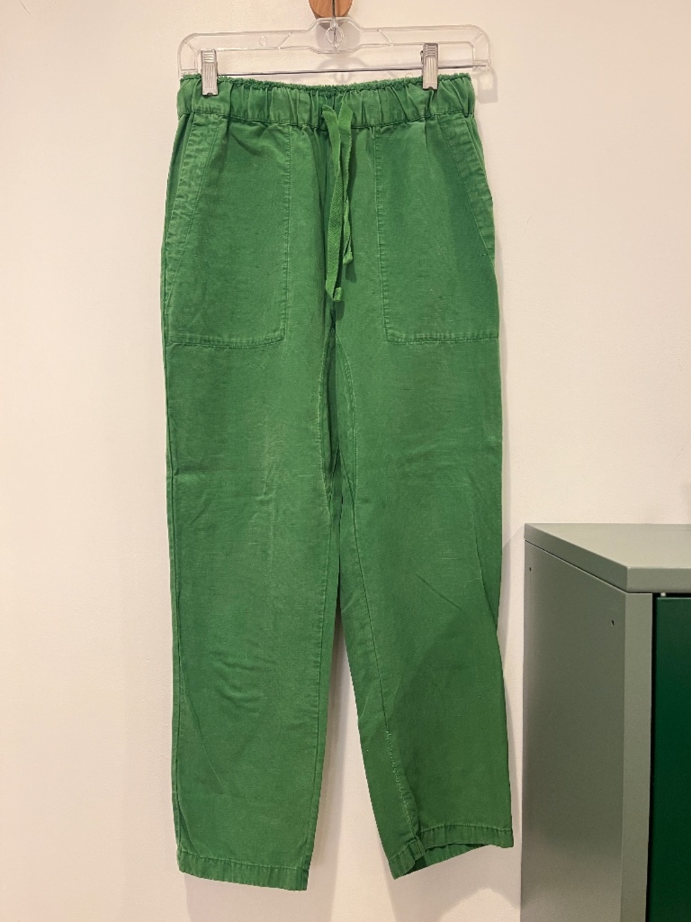 Zara Green Cropped Drawstring Pants